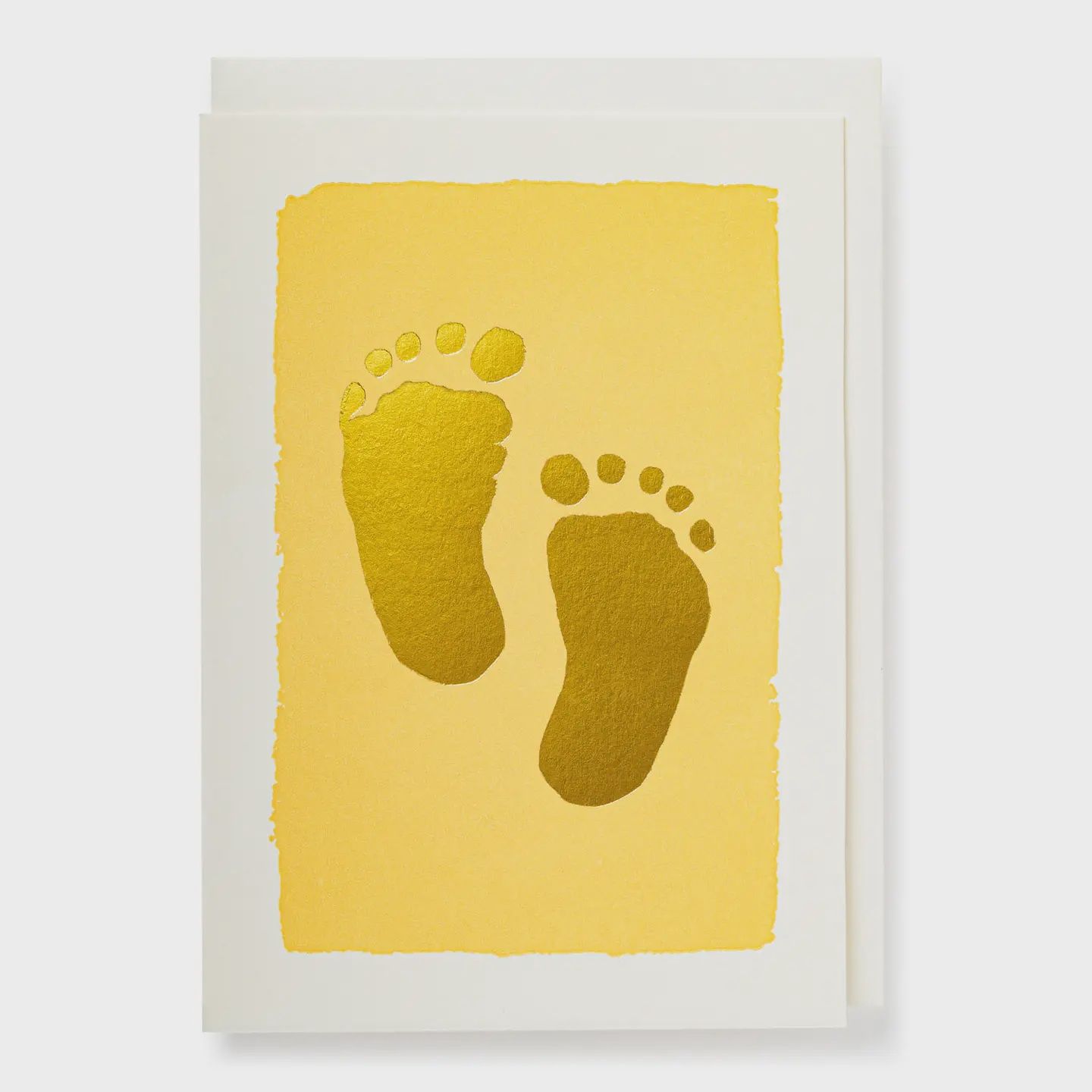 Small Greeting Card - Baby Feet - Yellow