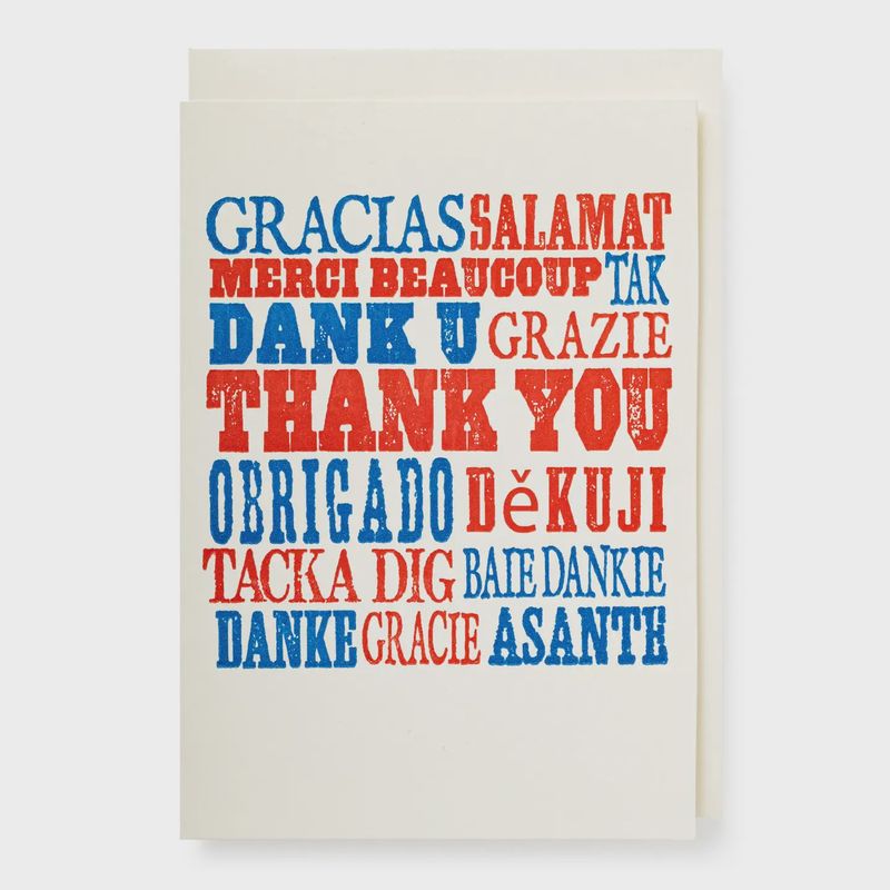 Small Greeting Card - Thank You, Danke, Gracie