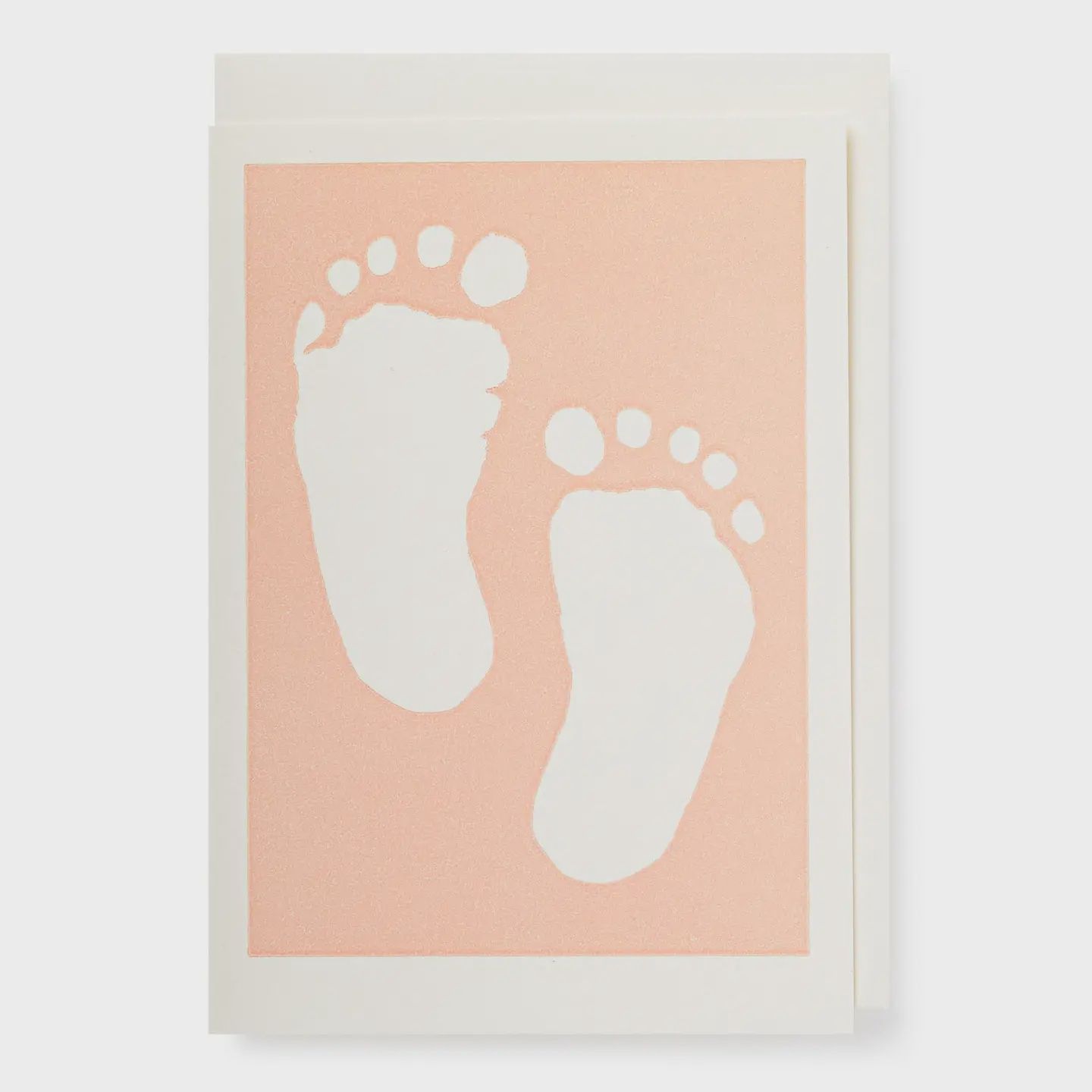 Small Greeting Card - Baby Feet - Pink