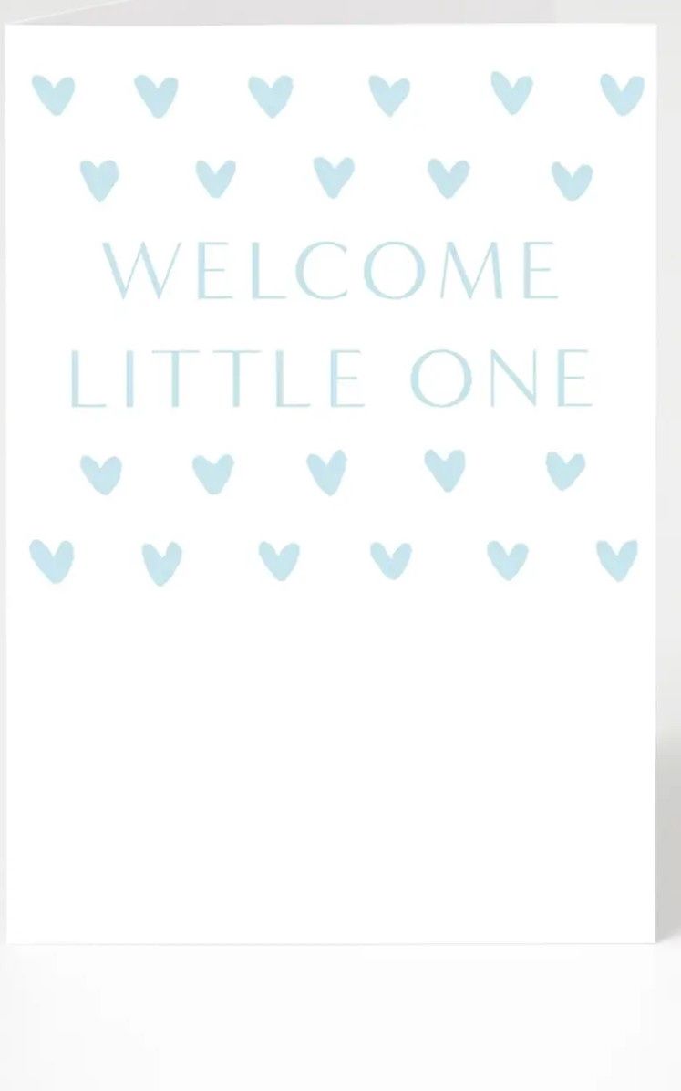 Baby Card - Welcome Little One - Blue