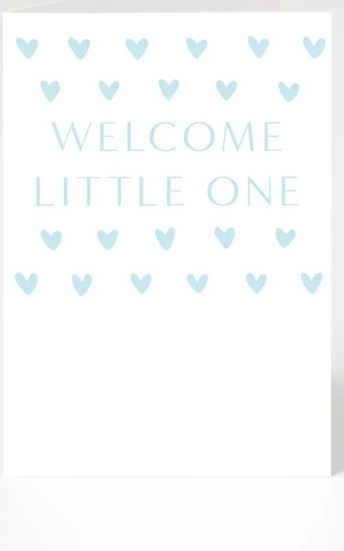 Baby Card - Welcome Little One - Blue