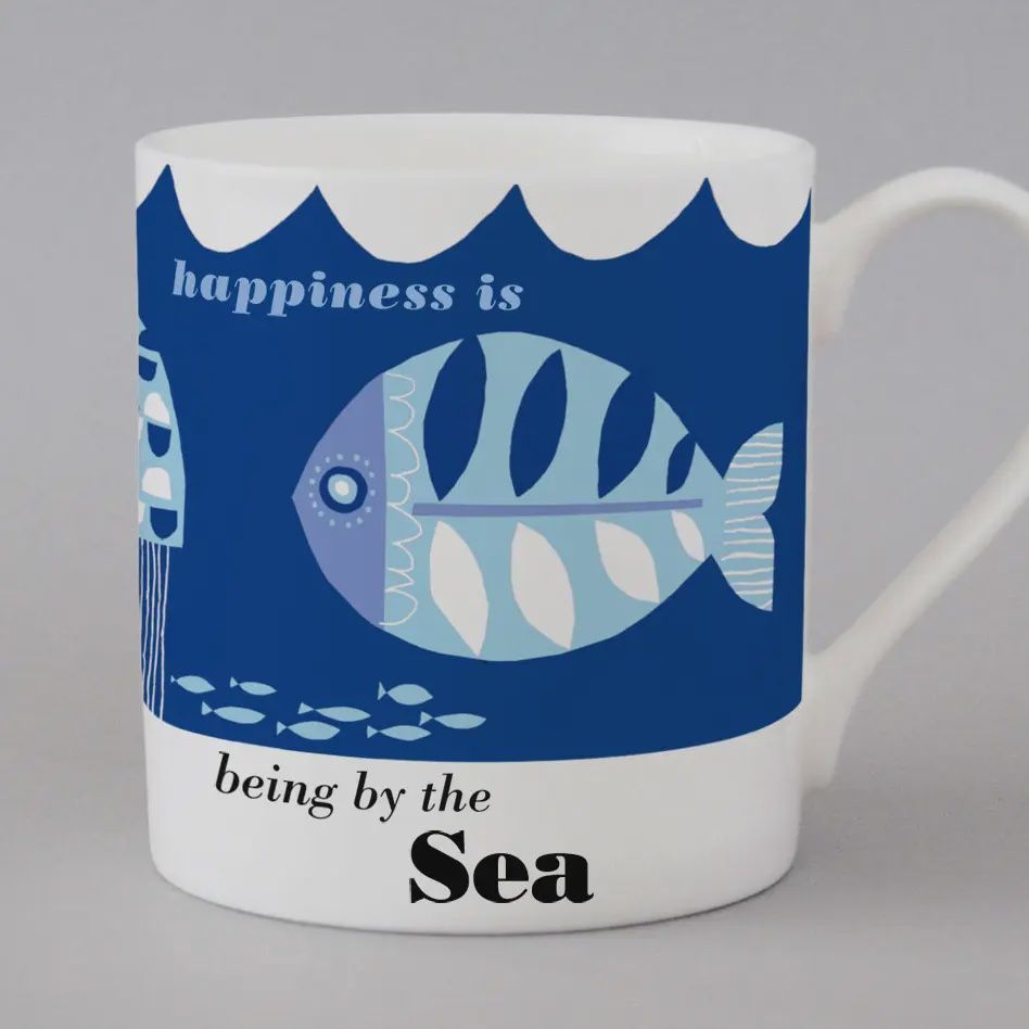 Ocean Fish Mug - Blue