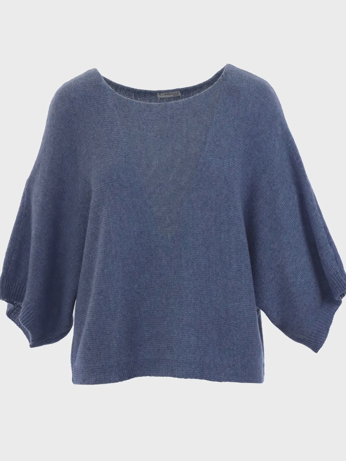 Cashmere Blend Boat Neck Tunic - Denim