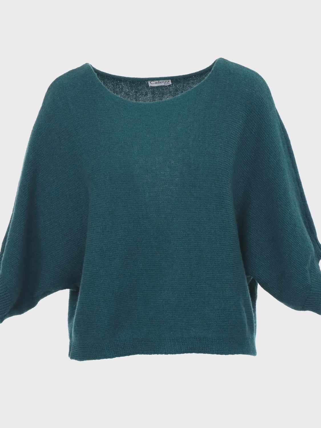 Cashmere Blend Boat Neck Tunic - Peacock