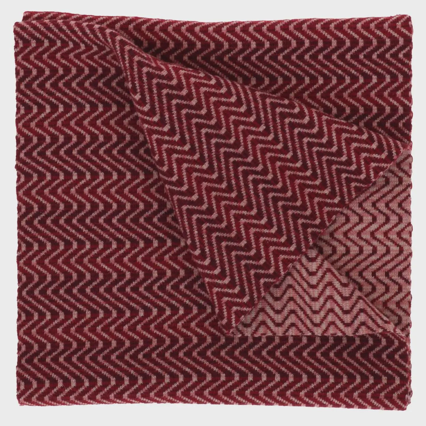 Cashmere Blend Ripple Snood - Ruby