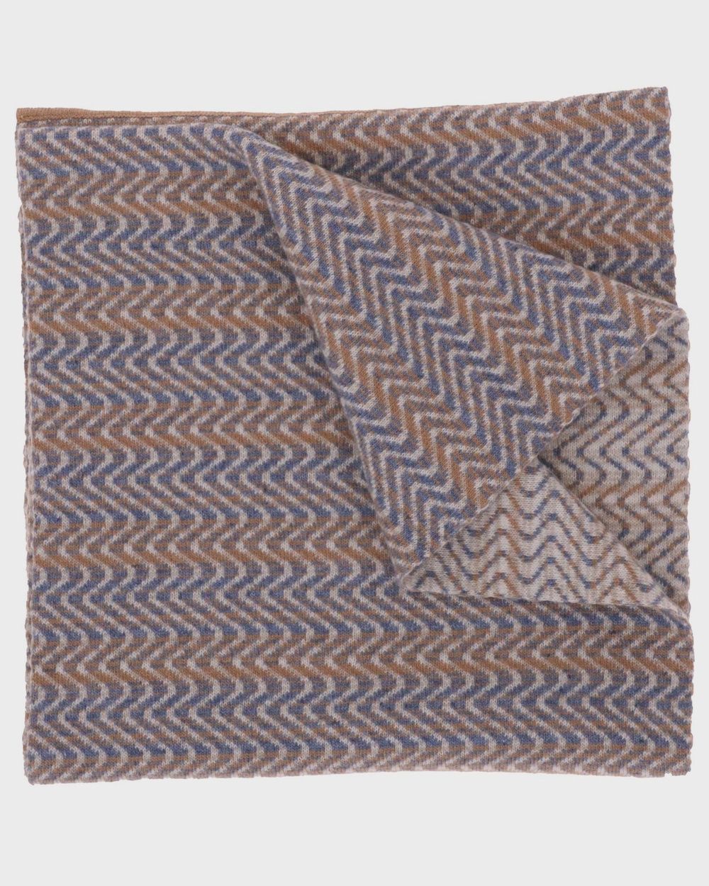 Cashmere Blend Ripple Snood - Denim
