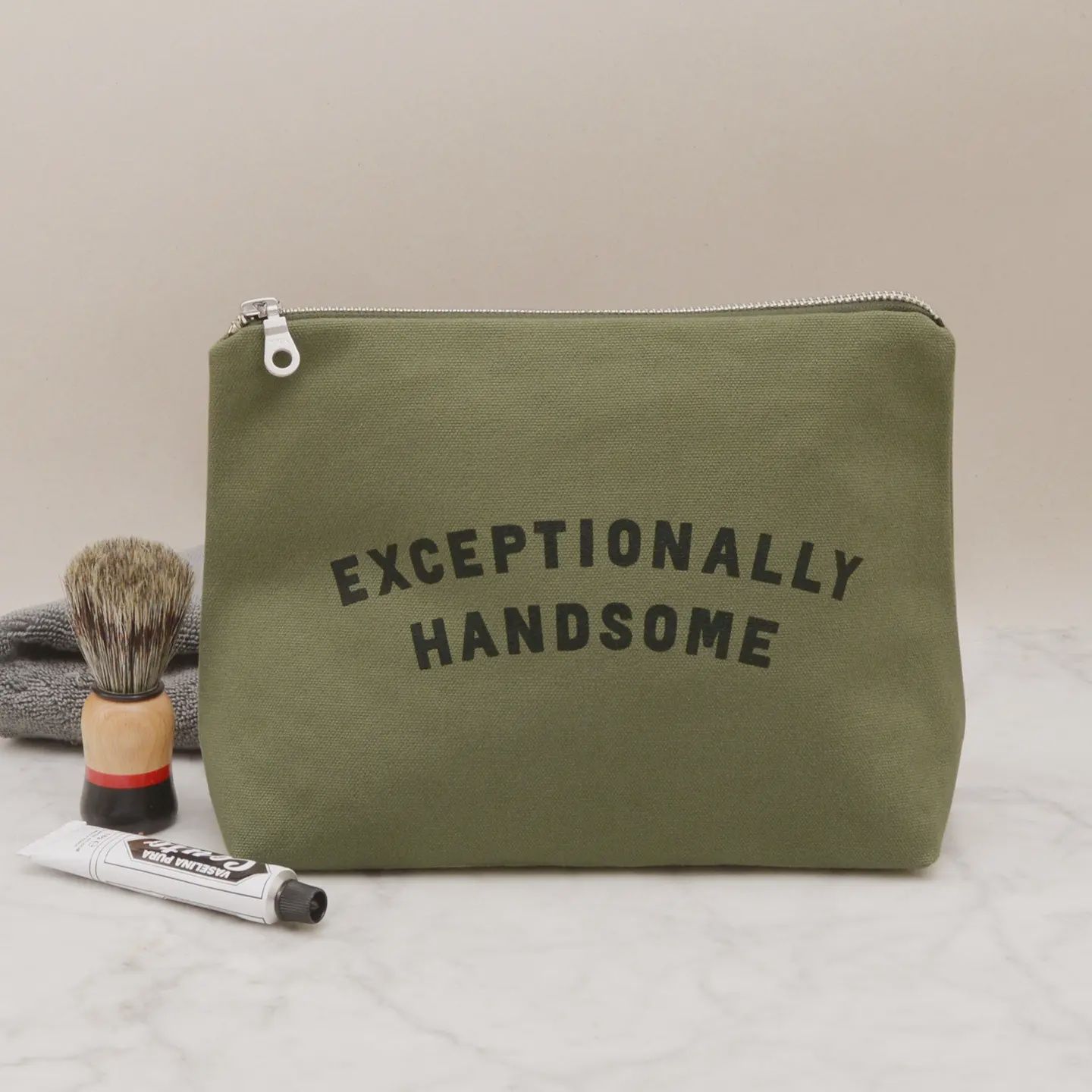 Exceptionally Handsome Wash Bag - Olive