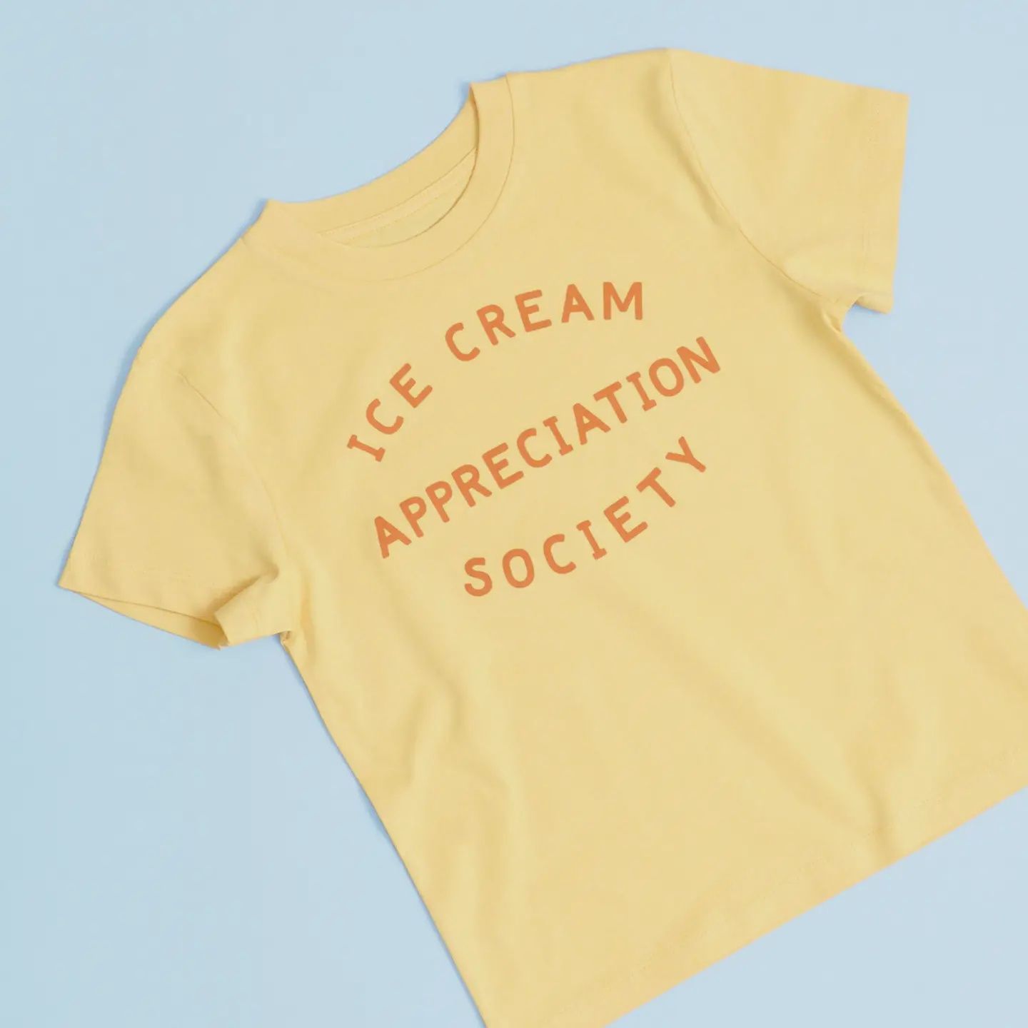 Ice Cream Appreciation Society Kids TShirt - Sunshine Yellow