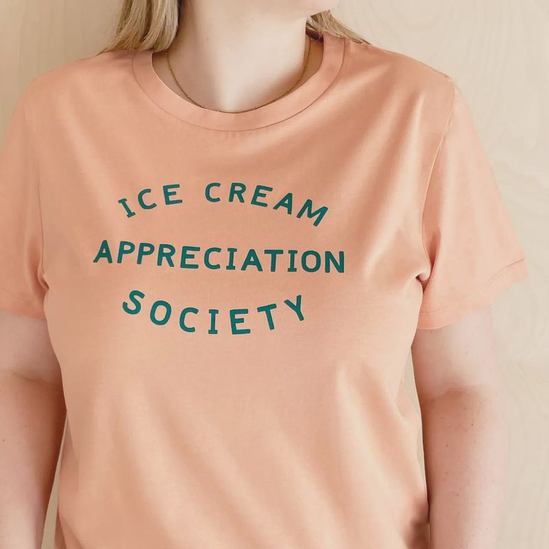Ice Cream Appreciation Society Women&#39;s TShirt - Peach