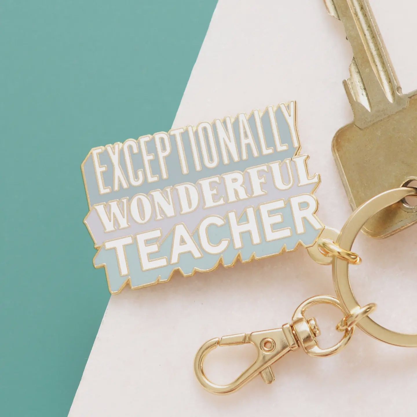 Enamel Keyring - Exceptionally Wonderful Teacher