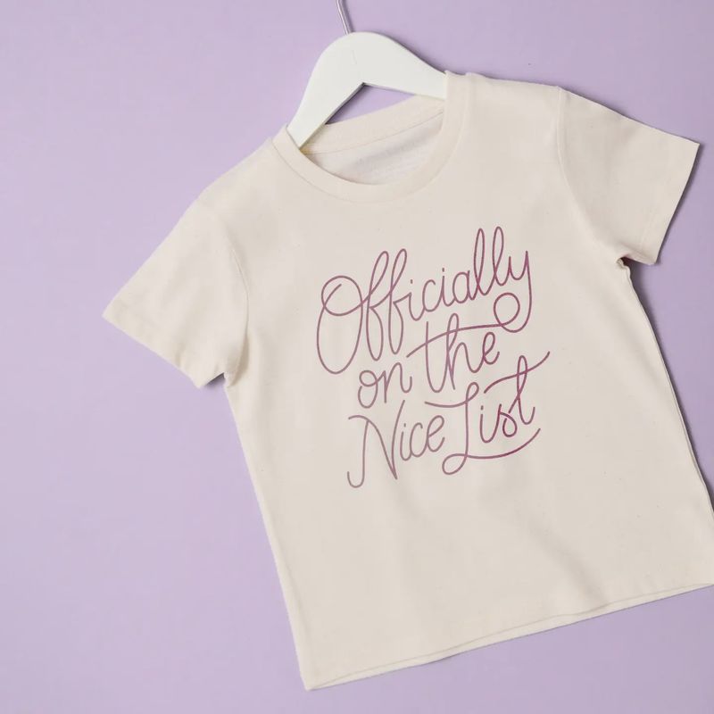 Officially on The Nice List Kids TShirt