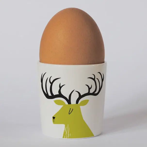 Stag Egg Cup - Green