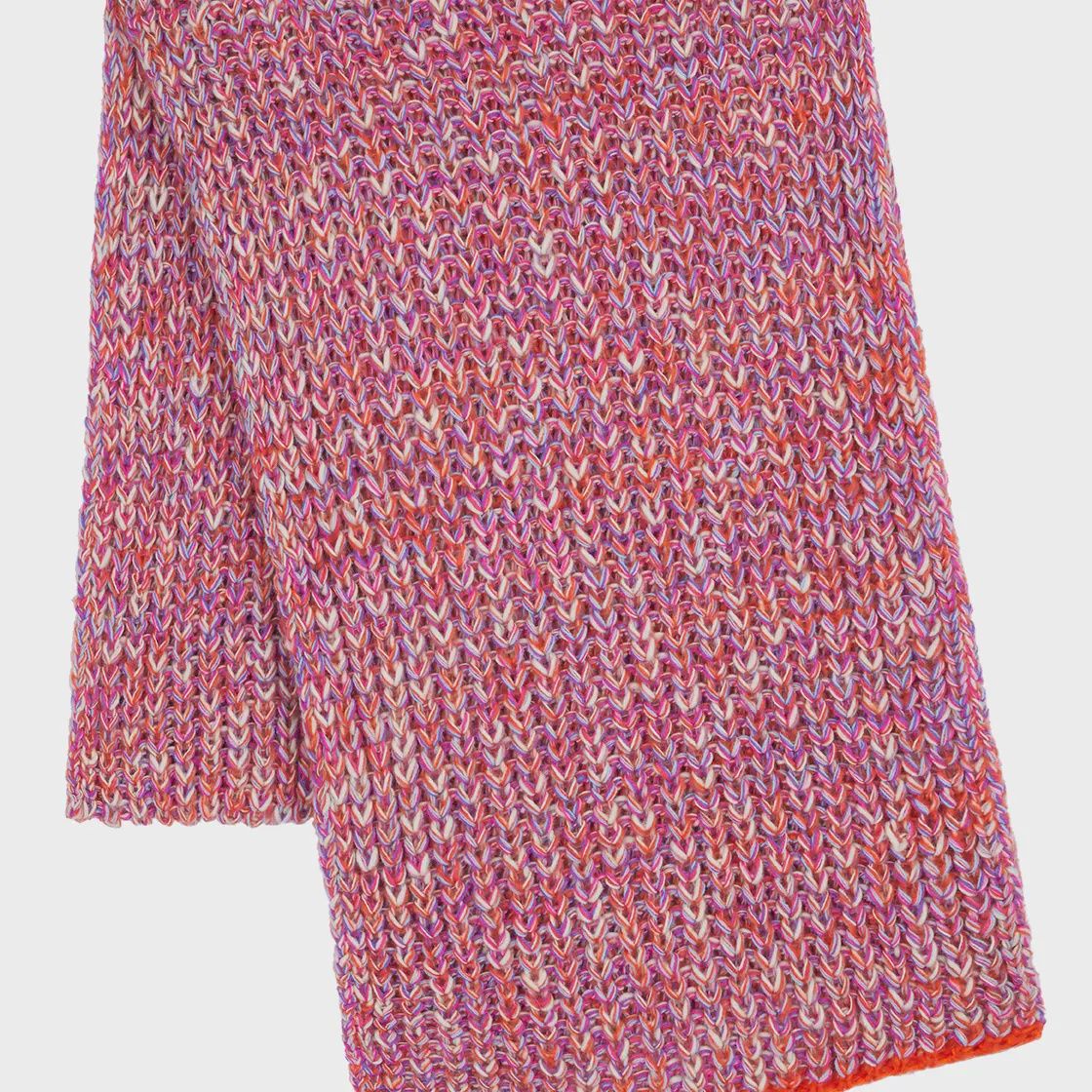 Florence Twist Oversized Knitted Scarf - Orange