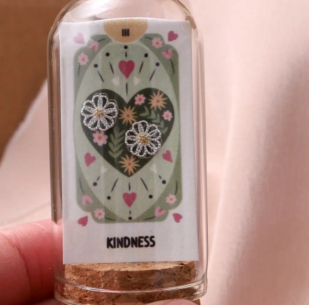 Kindness Lace Flower Earrings - Silver