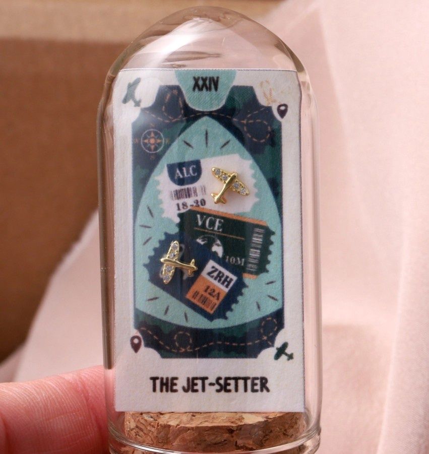 The Jet-Setter Aeroplane Earrings - Gold