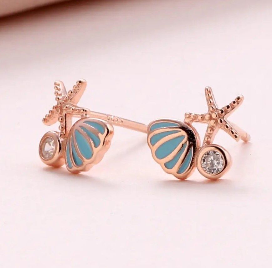 The Collector Shell &amp; Starfish Crystal Earrings