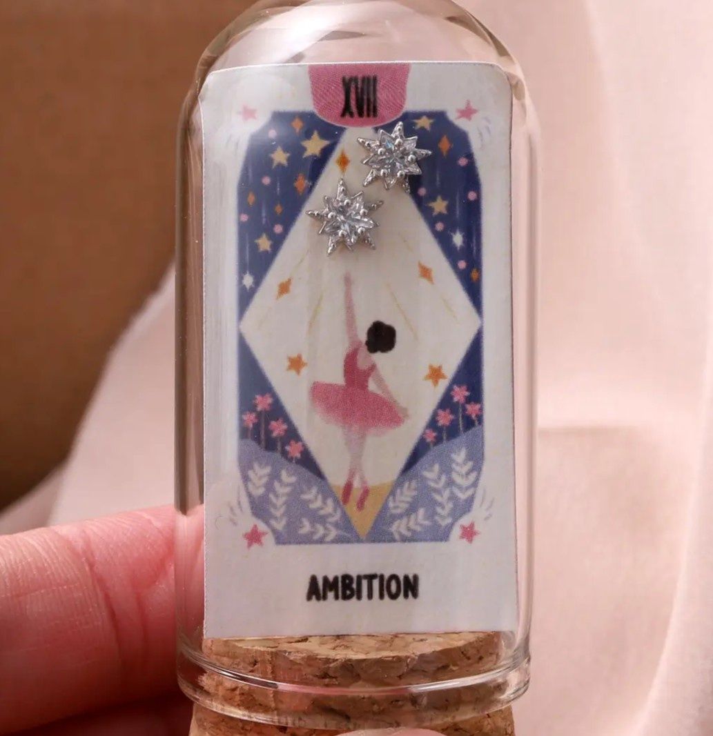 Ambition Sparkle Crystal Stars Earring - Silver