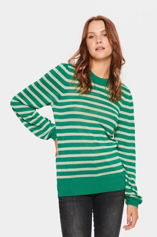 XauSZ LS Shimmer Pullover - Jelly Bean Green