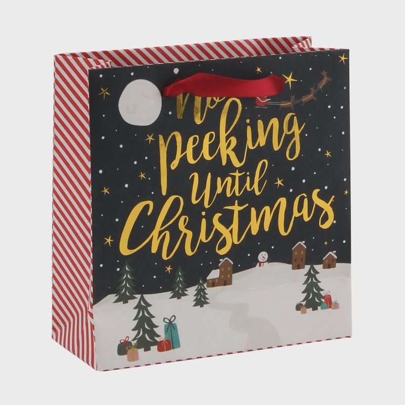 Gift Bag - No Peeking Until Christmas