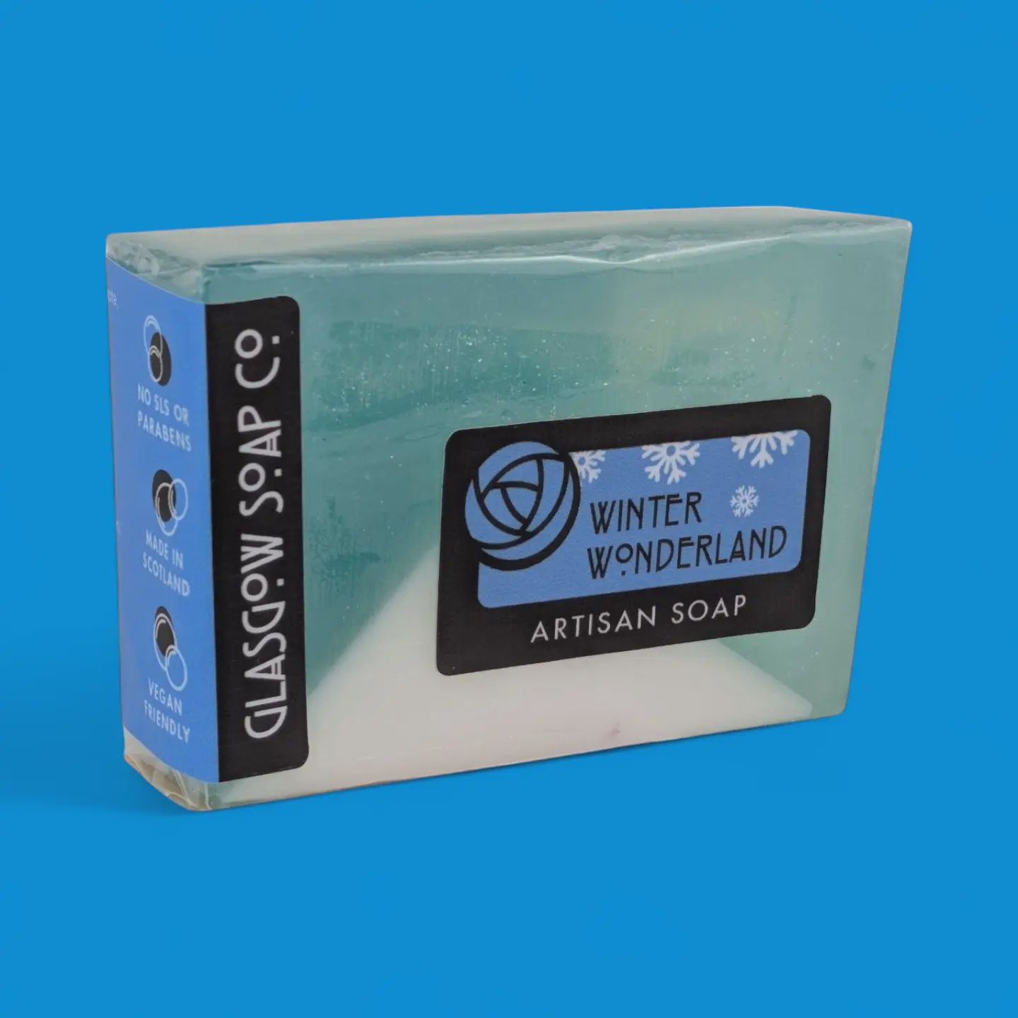 Hand Made Soap Slice - Winter Wonderland