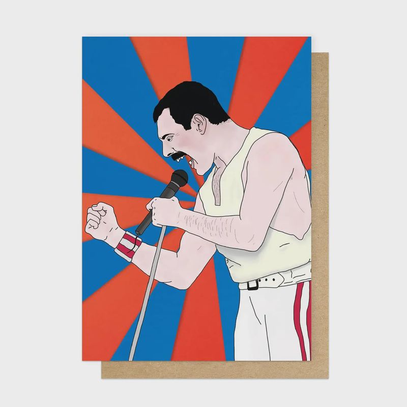 Greetings Card - Freddie Mercury
