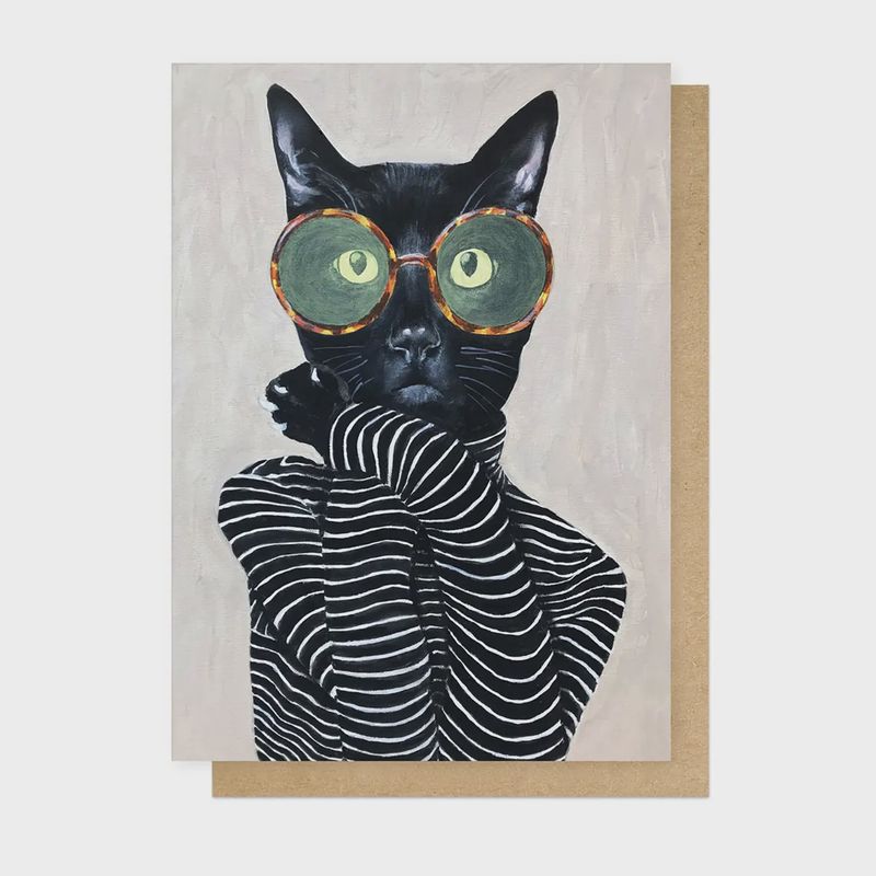 Greetings Card - Fashion Cat
