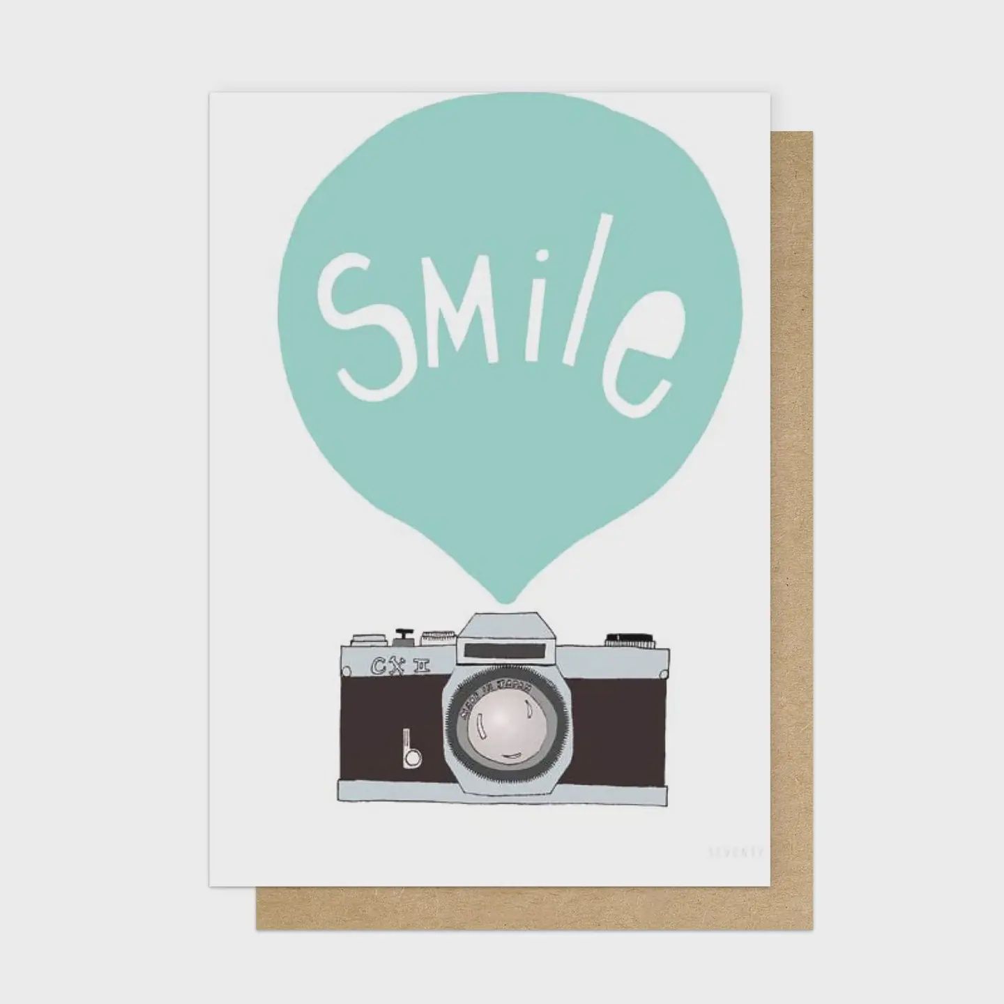 Greetings Card - Smile (Mint)