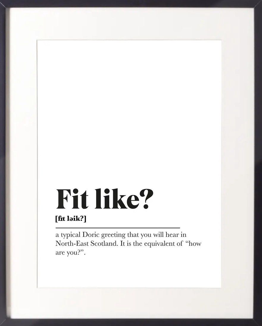Fit Like? A5 Print - Monochrome