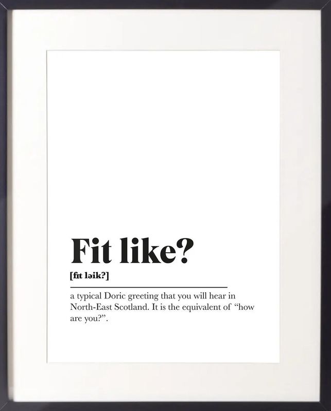 Fit Like? A5 Print - Monochrome