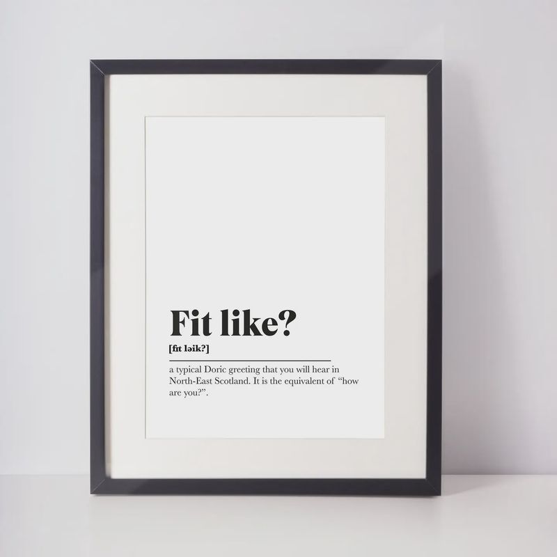 Fit Like? A4 Print - Monochrome