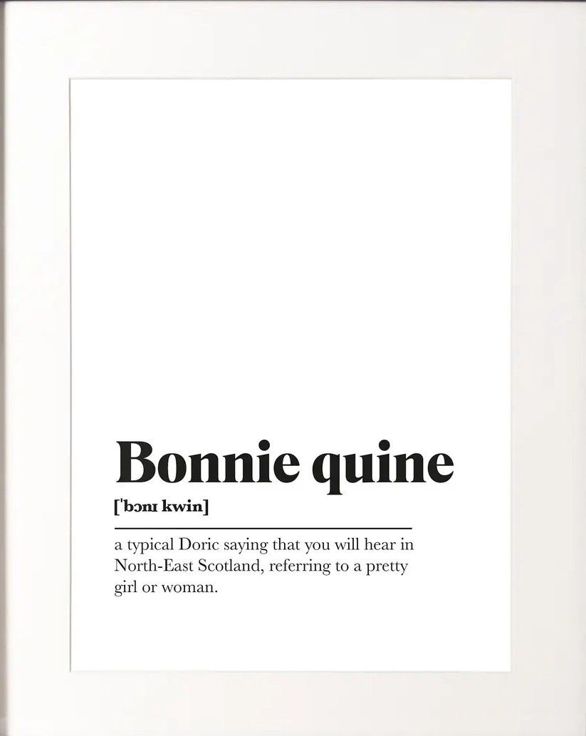 Bonnie Quine A4 Print - Monochrome