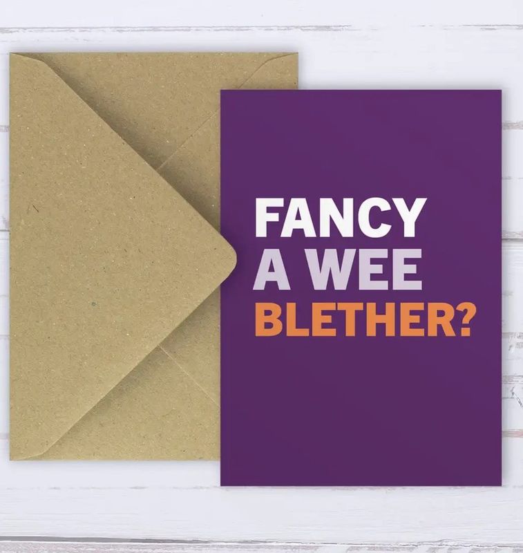 Fancy A Wee Blether? Card - Purple