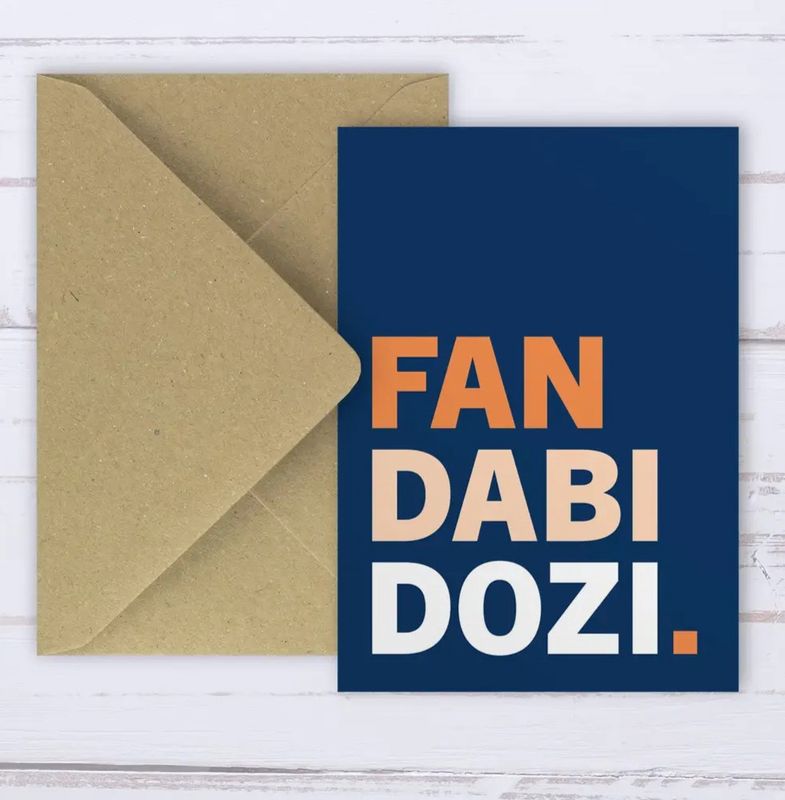 Fan Dabi Dozi Card - Navy