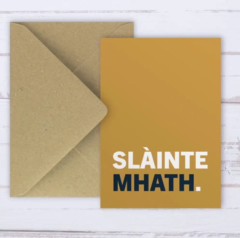 Slainte Mhath Card - Gold