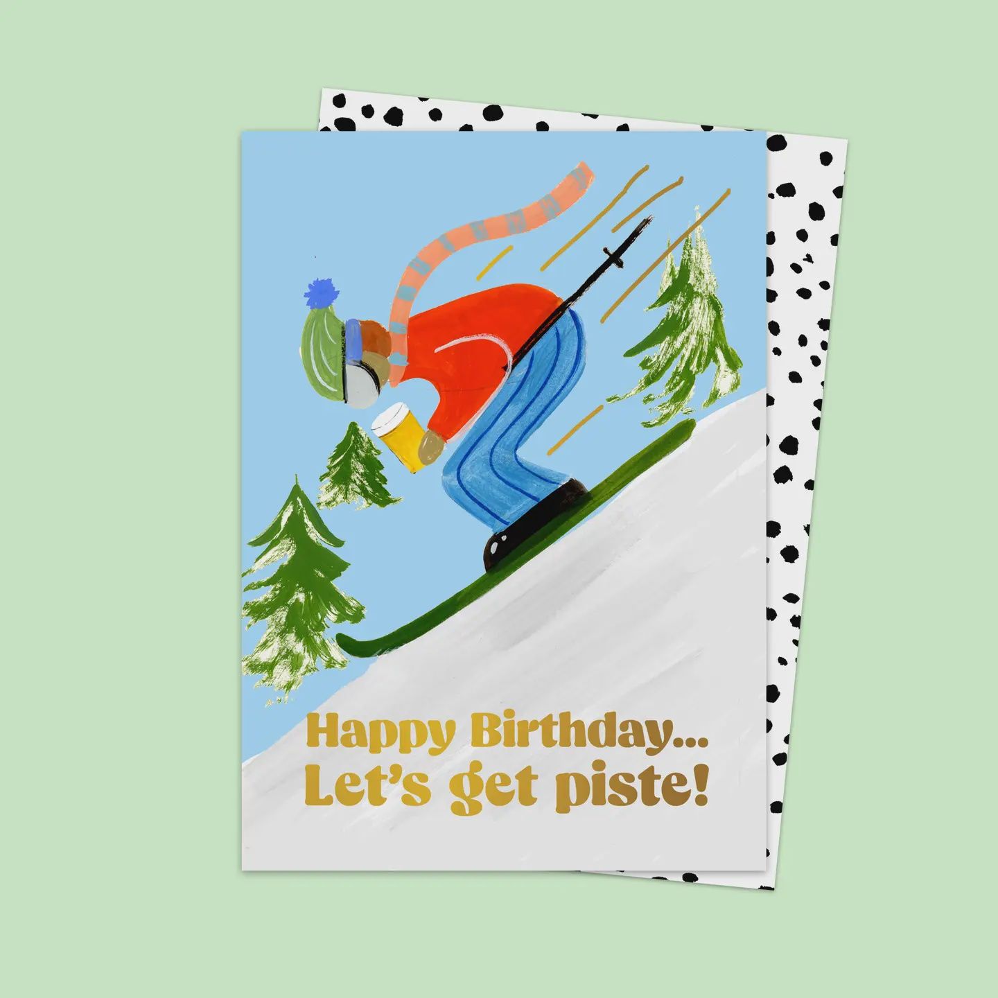 Birthday Card - Let&#39;s Get Piste