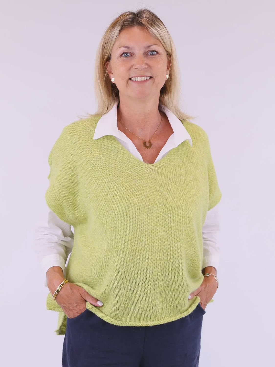 Alpaca Blend VNeck Tunic - Pistachio