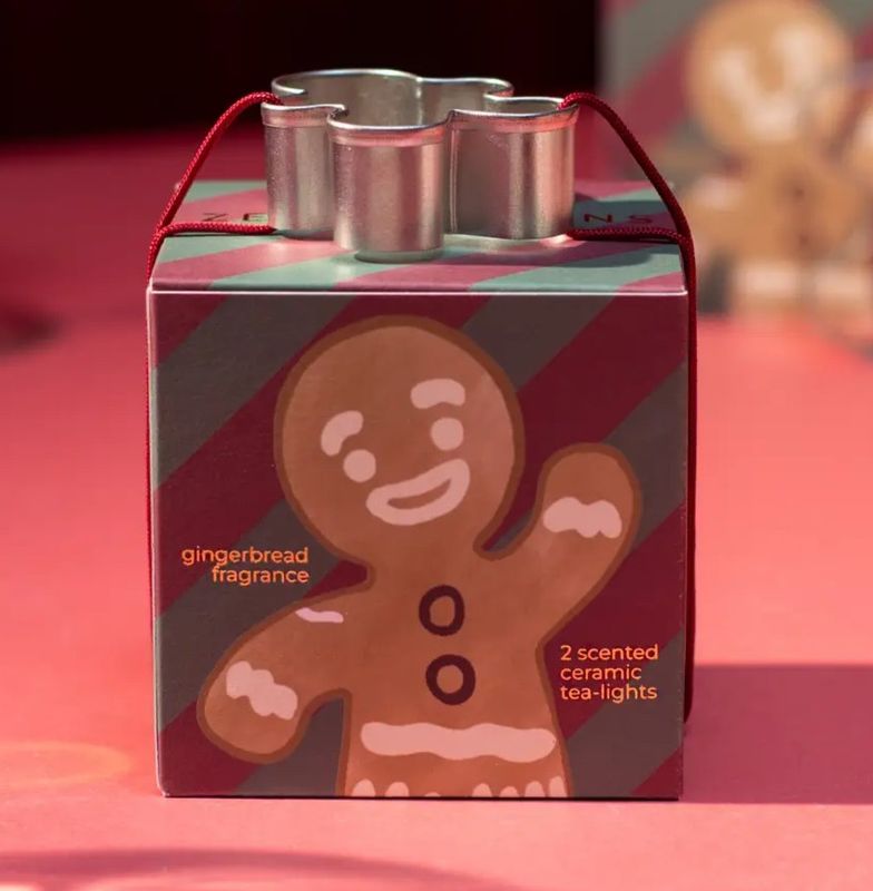 Gingerbread Tealights Box of 2 - Gingerbread