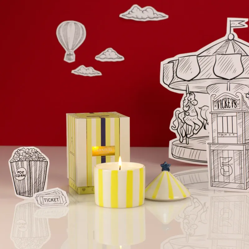 Carnival Yellow Fortune Teller Candle - Amber &amp; Bergamot