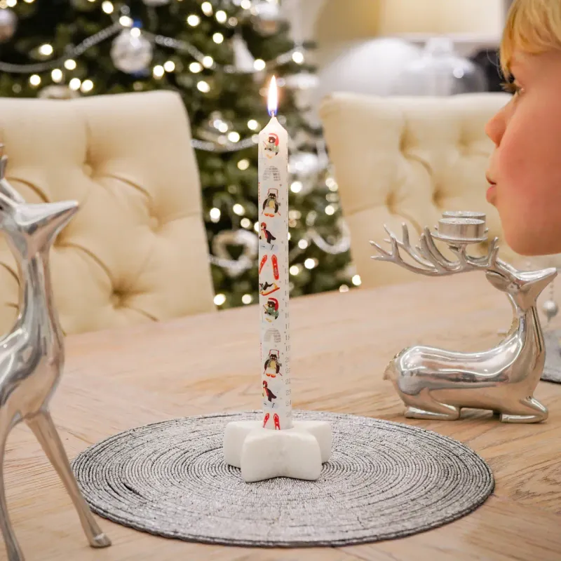 Advent Candle 2Pk -Christmas Winter Wonderland