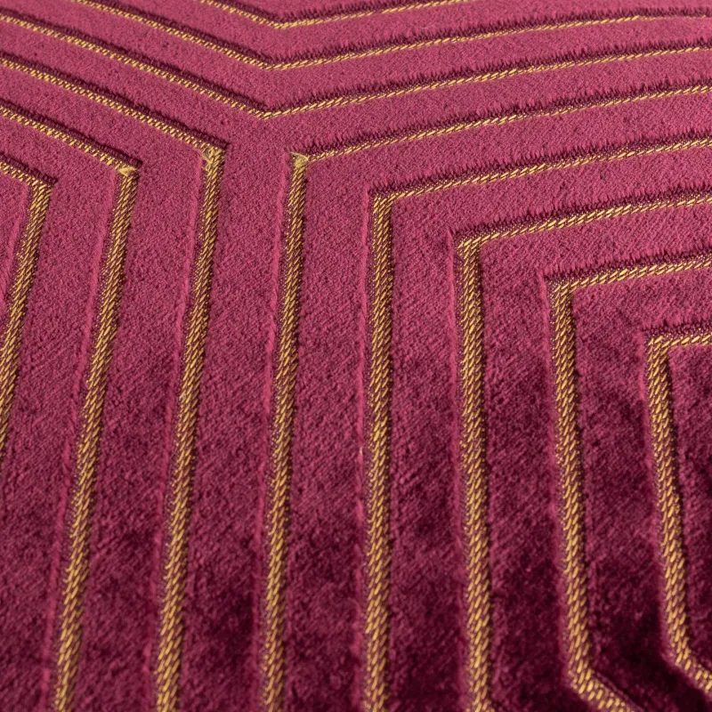 Evoke Cut Cushion 45x45cm - Burgundy