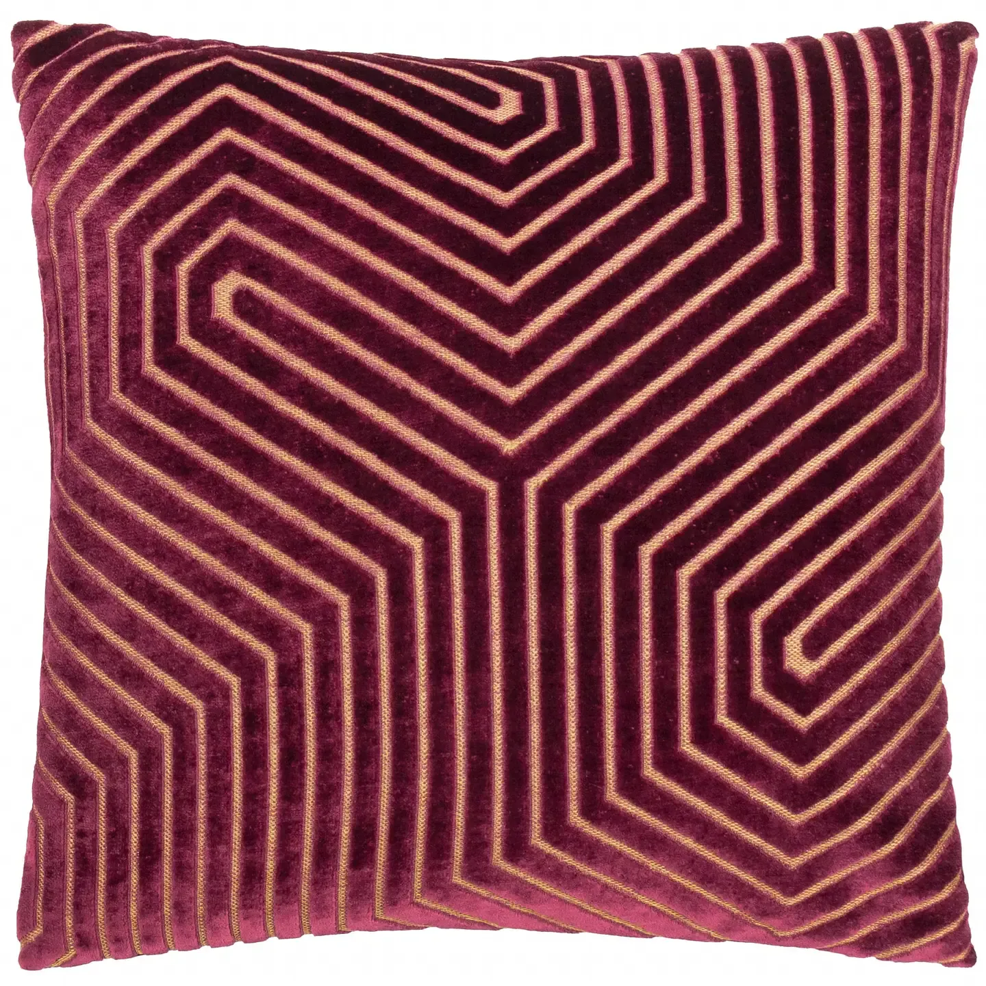 Evoke Cut Cushion 45x45cm - Burgundy