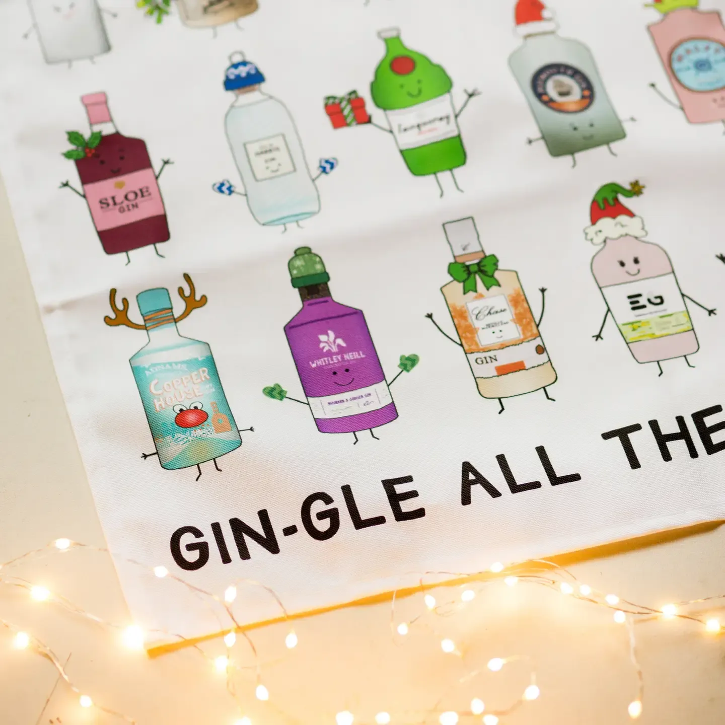 Tea Towel - Gin-gle all the Way