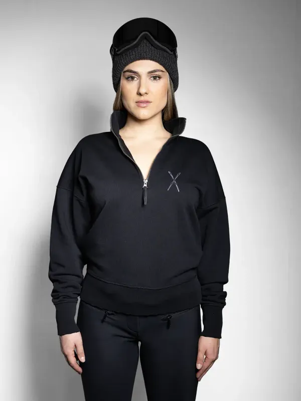 Catch Me If You Can Zip Sweater - Black