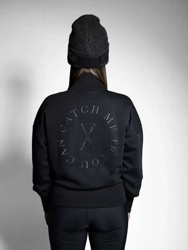 Catch Me If You Can Zip Sweater - Black