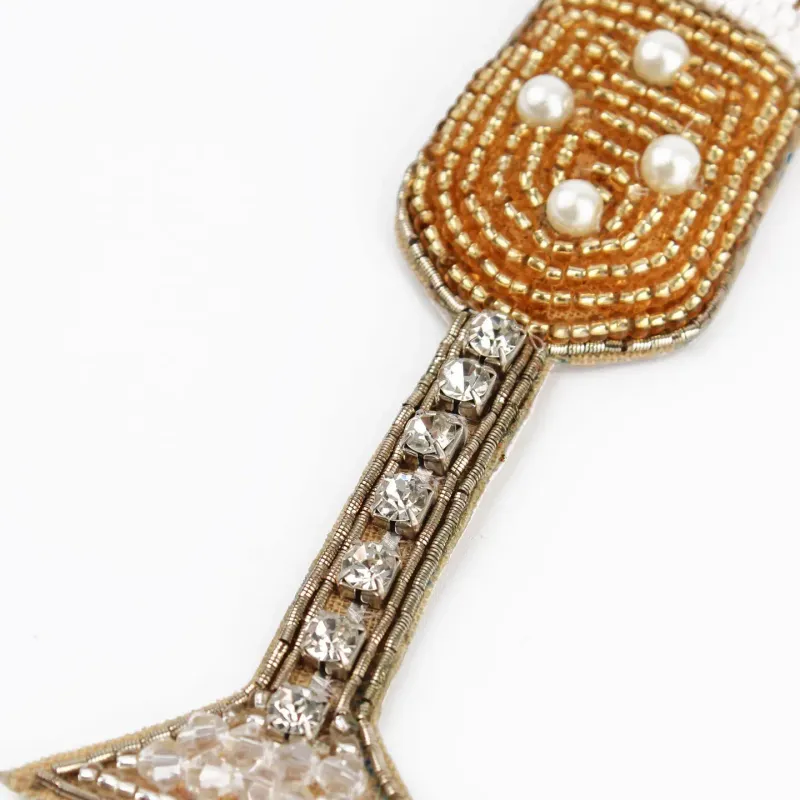 Champagne Glass Beaded Decoration
