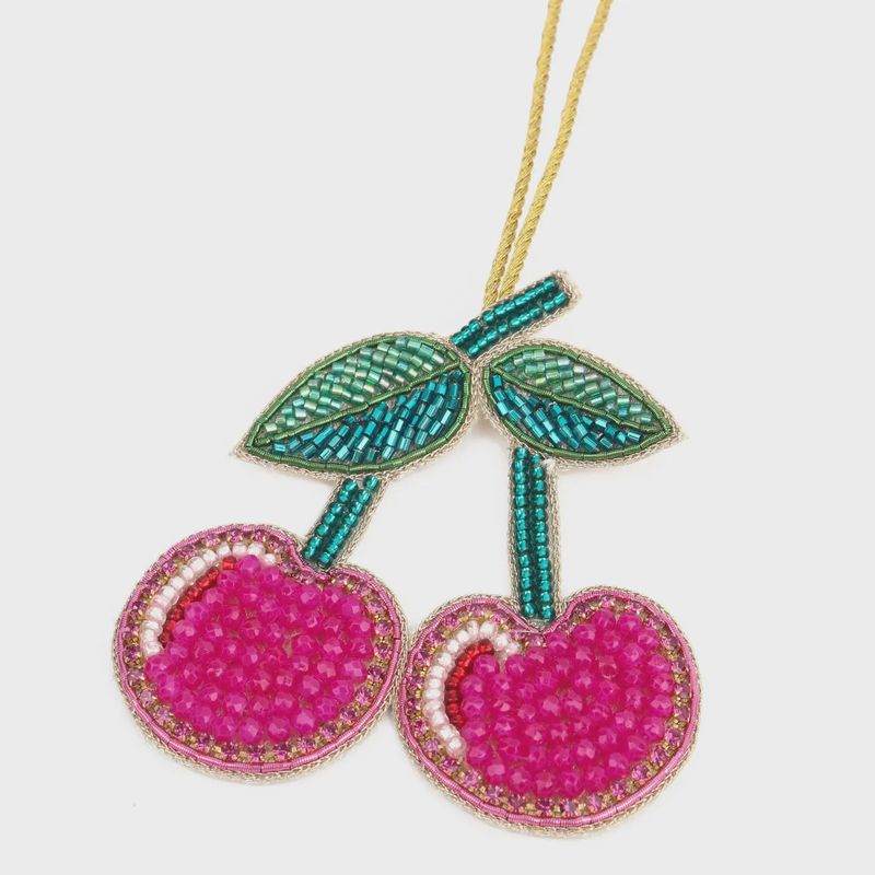 Cherry Beaded Decoration