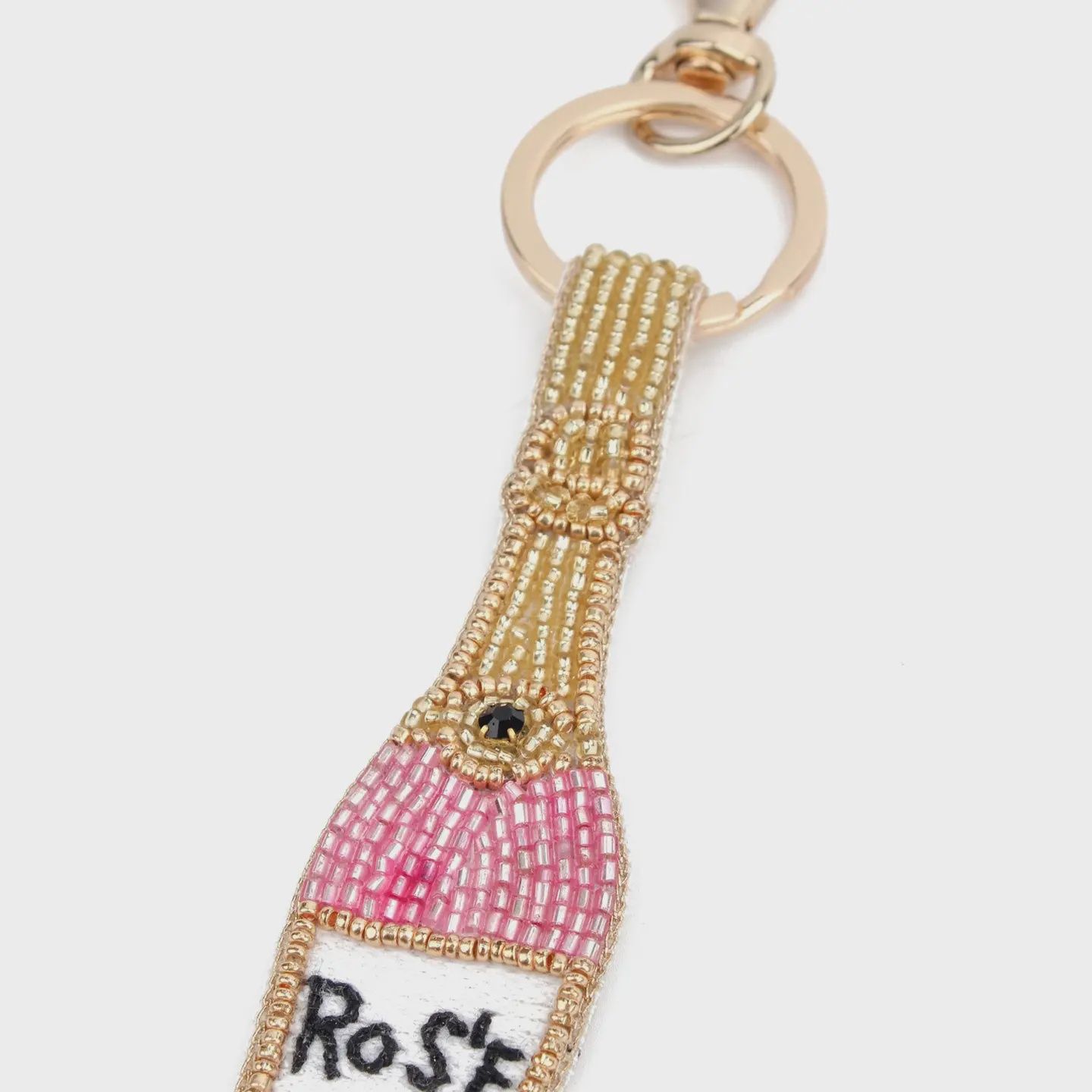 Pink Rose Keyring/Bag Charm