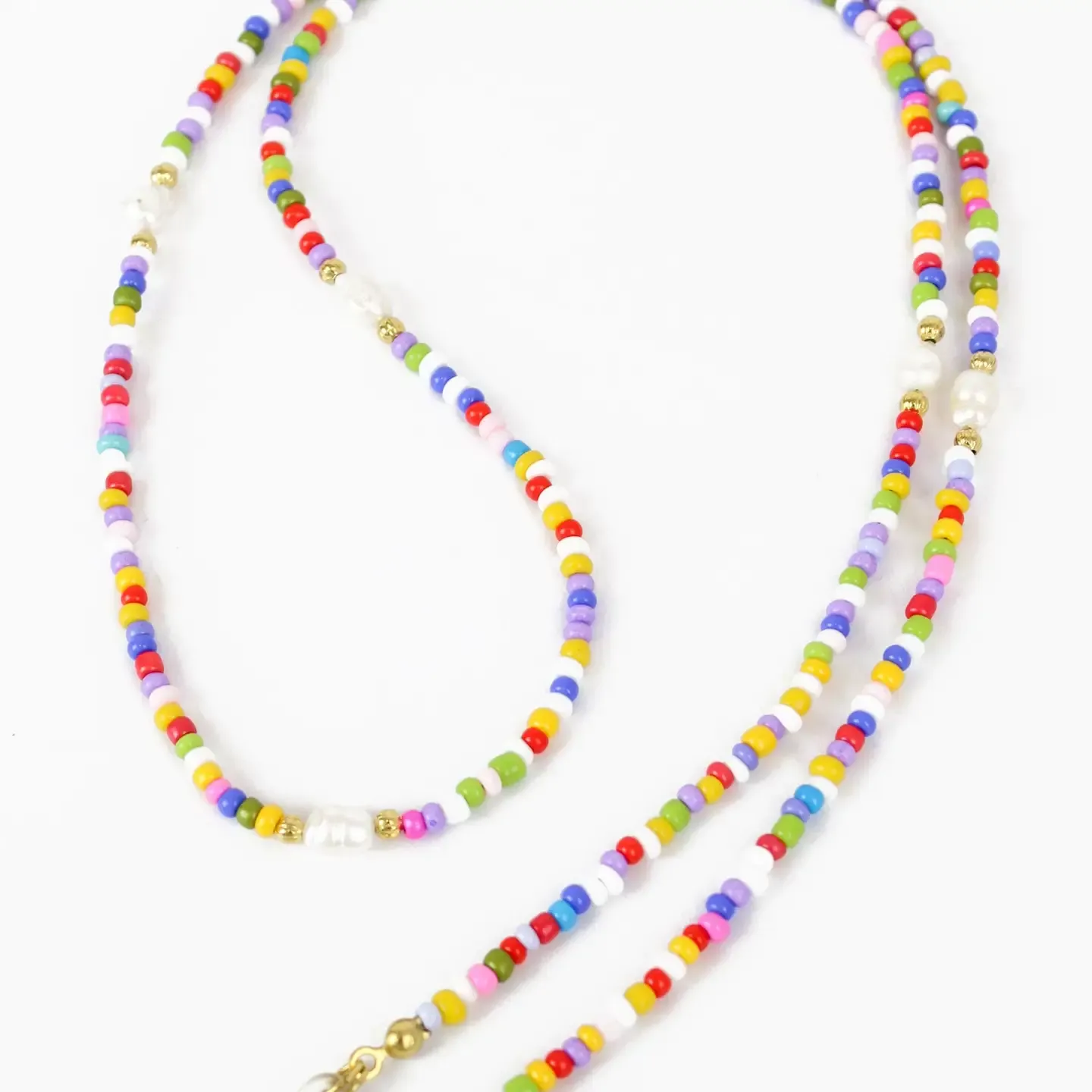 Sunglass Chain - Rainbow Pearl Beads