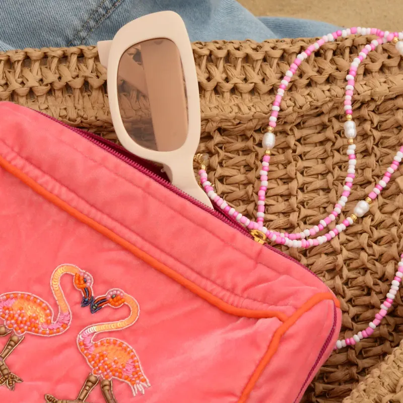 Sunglass Chain - Pink Beads