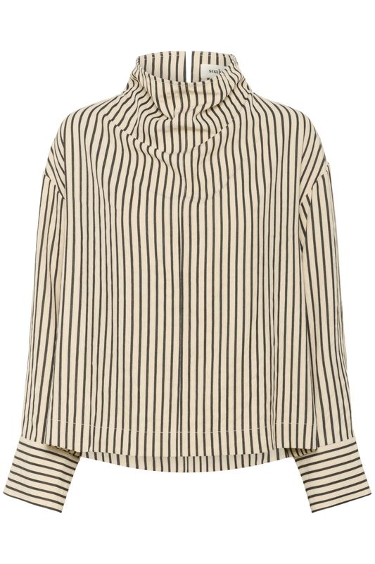 Orlena Blouse - Cream &amp; Black Stripe